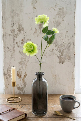 Yapay Çiçek Pastel 3 Adet Çöl Gülü 60 cm Açık Yeşil - 2