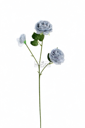 Yapay Çiçek Pastel 3 Adet Çöl Gülü 60 cm Antrasit Mavi - 3
