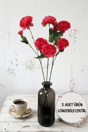 Yapay Çiçek Pastel 3 Adet Çöl Gülü 60 cm Fuşya - Yapay Çiçek Deposu