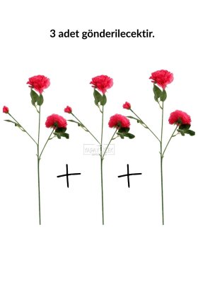 Yapay Çiçek Pastel 3 Adet Çöl Gülü 60 cm Fuşya - 3