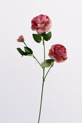 Yapay Çiçek Pastel 3 Adet Çöl Gülü 60 cm Gül Kurusu - 2