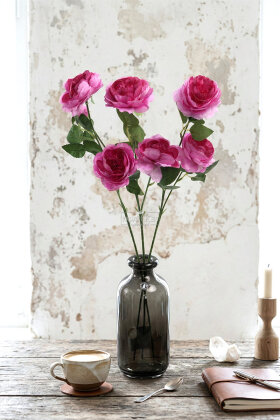 Yapay Çiçek Pastel 3 Adet Çöl Gülü 60 cm Lila - Yapay Çiçek Deposu