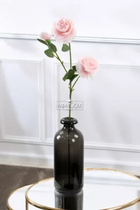 Yapay Çiçek Pastel 3 Adet Çöl Gülü 60 cm Pembe - 2