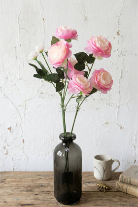 Yapay Çiçek Pastel 3 Adet Çöl Gülü 60 cm Pembe-Somon - Yapay Çiçek Deposu