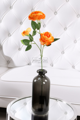 Yapay Çiçek Pastel 3 Adet Çöl Gülü 60 cm Turuncu - 2