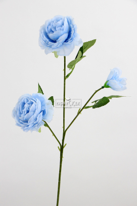 Yapay Çiçek Pastel 3lü Çöl Gülü 60 cm Açık Mavi - 3