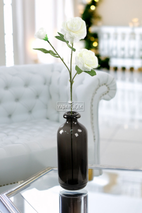 Yapay Çiçek Pastel 3lü Çöl Gülü 60 cm Beyaz - 2
