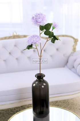 Yapay Çiçek Pastel 3lü Çöl Gülü 60 cm Mor - 2