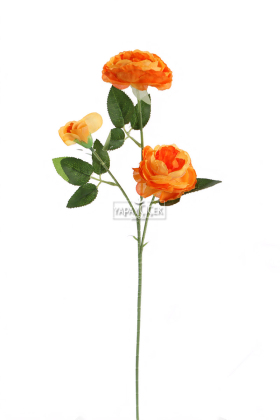 Yapay Çiçek Pastel 3lü Çöl Gülü 60 cm Turuncu - 3