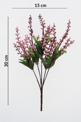 Yapay Çiçek Taş Pıtırcık Ara Dal Demeti Pembe - 3