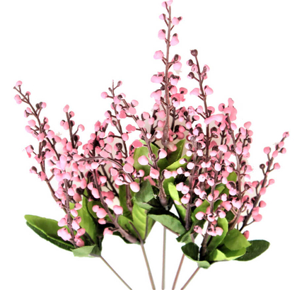 Yapay Çiçek Taş Pıtırcık Ara Dal Demeti Pembe - 2