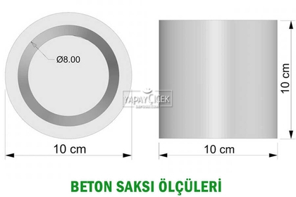 Yapay Çiçek Sarkıt Okaliptüs Beton Saksılı 60 cm - 3
