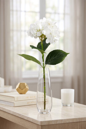 Yapay Çiçek Serene Islak Ortanca Dalı 68 cm Beyaz - 2