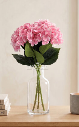 Yapay Çiçek Serene Islak Ortanca Dalı 68 cm Pembe - Yapay Çiçek Deposu