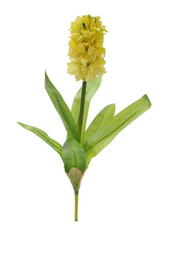 Yapay Çiçek Sümbül Dalı 38 cm Sarı
