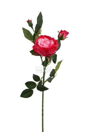 Yapay Çiçek Tomurlu Santa Gülü Dalı 75 cm Fuşya - 3