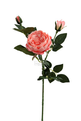 Yapay Çiçek Tomurlu Santa Gülü Dalı 75 cm Pembe - 3