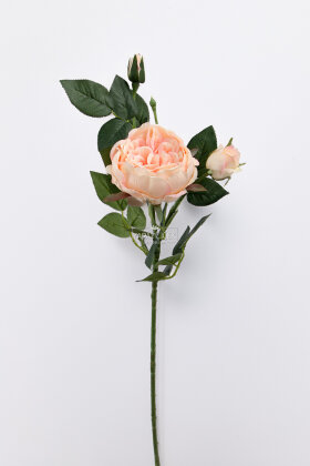 Yapay Çiçek Tomurlu Santa Gülü Dalı 75 cm Somon - 3