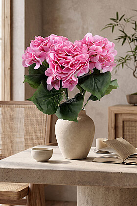Yapay Çiçek Islak Towa Ortanca Dalı 65 cm Pembe - Yapay Çiçek Deposu