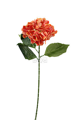 Yapay Çiçek Islak Towa Ortanca Dalı 65 cm Turuncu - 3