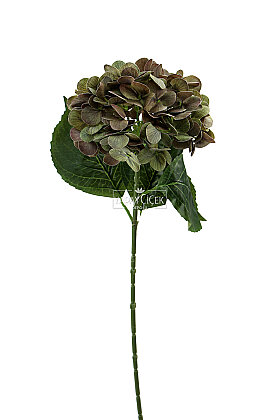 Yapay Çiçek Islak Towa Ortanca Dalı 65 cm Yeşil - 3