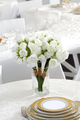 Yapay 27li Mini Kafa Erengül Demeti 30 cm Beyaz - Yapay Çiçek Deposu