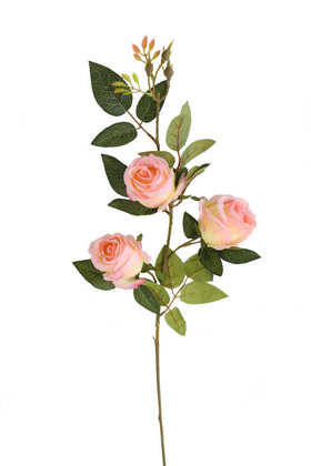 Yapay Çiçek Uzun Dal 3lü Gül 95 cm Açık Pembe - 2