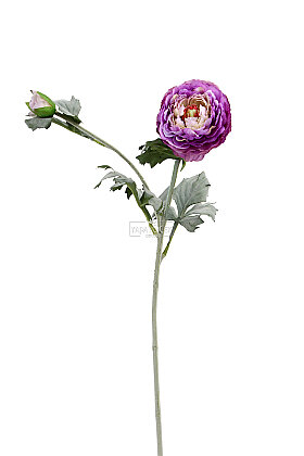 Yapay Çiçek Yaban Gülü Dalı 60 cm Mor - 3