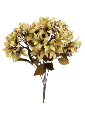 Yapay Çiçek 72li Cipsolu Lilyum Demeti Hardal - 2