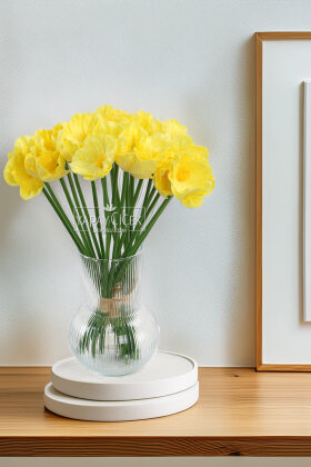  Yapay Çiçek 8’li Islak Dağ Gelinciği Demeti 33 cm Sarı - Yapay Çiçek Deposu