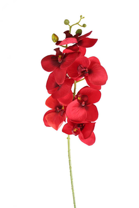 Yapay Dal Orkide Çiçeği 75 cm Kırmızı - 1