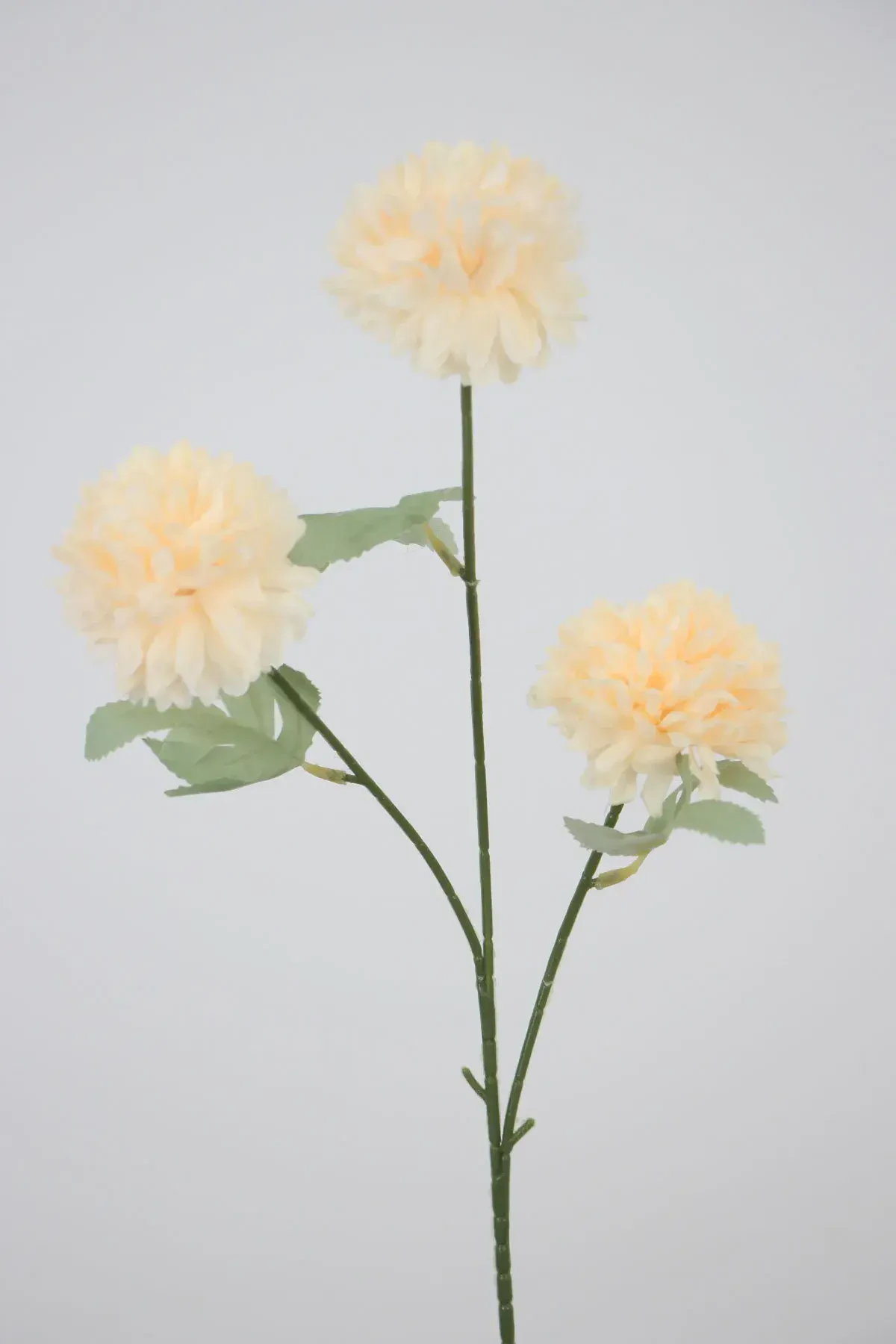 Yapay Çiçek 3lü Top Karanfil Dalı 62 cm Krem - 1