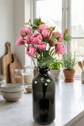 Yapay Deluxia 12li Zarif Gül Demeti Pembe - 1