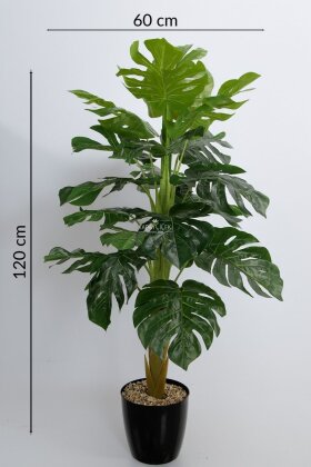 Siyah Saksıda Yapay Deve Tabanı Ağacı 19 Yapraklı 120 cm - 5