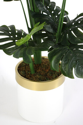 Yapay Deve Tabanı Ağacı Metal Saksıda 180 cm (Monstera Deliciosa) - 3