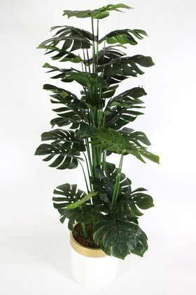 Yapay Deve Tabanı Ağacı Metal Saksıda 180 cm (Monstera Deliciosa) - 1