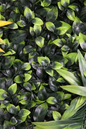 Yapay Kabarık Bitki Duvarı Uv Dış Mekan Garantili 50 x 50 cm Yeşil - Mor - Sarı - 3