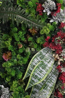 Yapay Dikey Bitki Hazır Duvar Paneli 50x100 cm Model 12 - 3