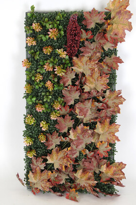 Yapay Dikey Bitki Hazır Duvar Paneli 50x100 cm Model 8 - Yapay Çiçek Deposu