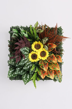 Yapay Dikey Bitki Hazır Duvar Paneli 55 cm x 55 cm Model 16 - 2