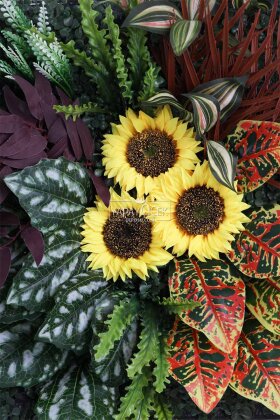 Yapay Dikey Bitki Hazır Duvar Paneli 55 cm x 55 cm Model 16 - 3