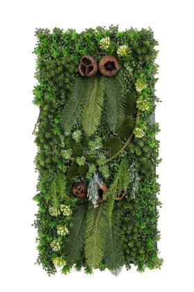 Yapay Dikey Bitki Hazır Duvar Paneli 100 cm x 50 cm Model 18 - Yapay Çiçek Deposu