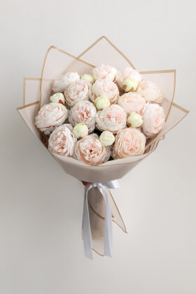 Yapay Dreamy Peony Şakayık Gül Özel Gün Buketi - 2