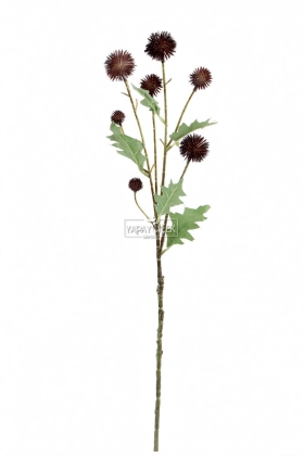 Yapay Çiçek Top Deve Dikeni Dalı 57 cm Kahverengi - 3