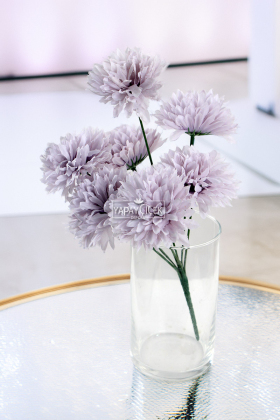 Yapay 7 Dallı Eko Pinnata Çiçeği 30 cm Lila - 2