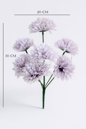 Yapay 7 Dallı Eko Pinnata Çiçeği 30 cm Lila - 3