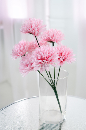 Yapay 7 Dallı Eko Pinnata Çiçeği 30 cm Pembe - 2