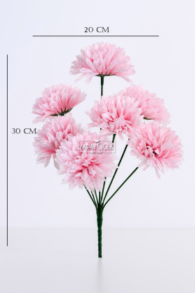 Yapay 7 Dallı Eko Pinnata Çiçeği 30 cm Pembe - 3