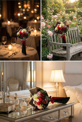 Yapay Elysia İn Bloom Buket Özel Gün Buketi 50 cm - 2