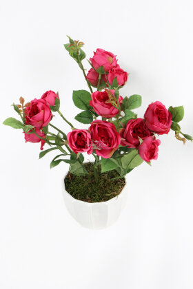 Yapay Estetik Vaha Gül Tanzimi 35 cm Pembe - 2